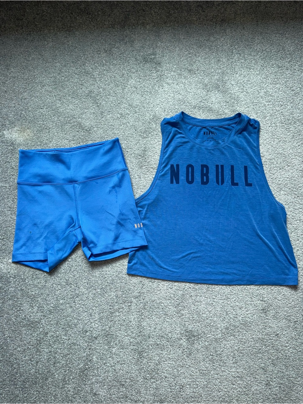 NOBULL Blue Performance Tank Top & Shorts Set